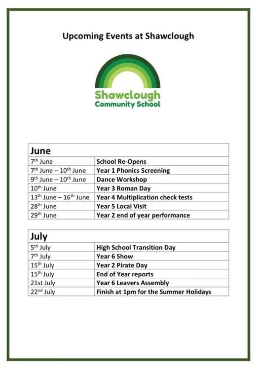 Image of June/July Events